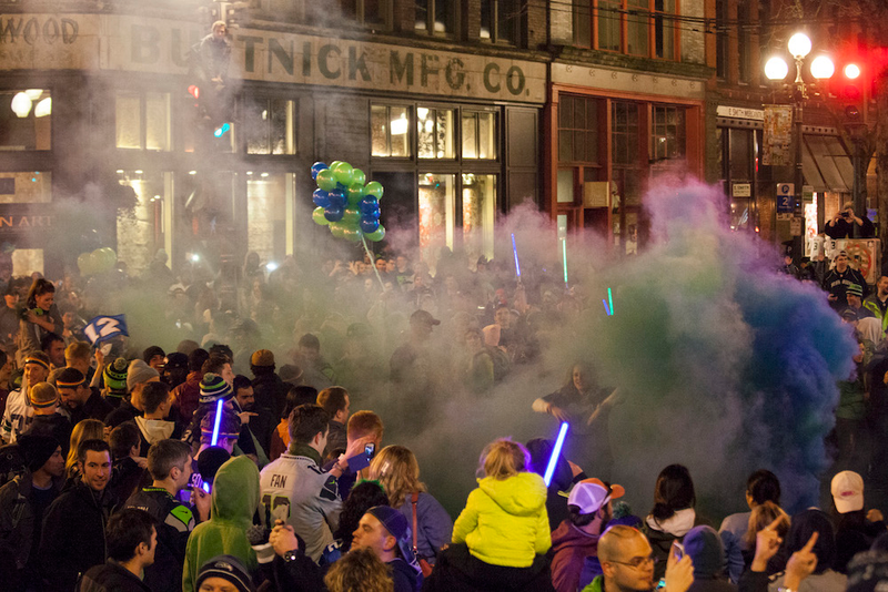 Illustration for article titled Shirtless, Drunk, And Champions: Scenes From The Seattle Celebrations